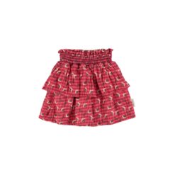 piupiuchick Short skirt Pink checkered flowers