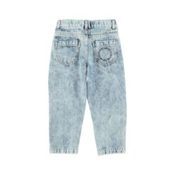 piupiuchick Mom fit trousers Washed blue denim