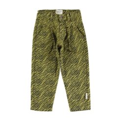 piupiuchick Mom fit trousers Olive green zebra print