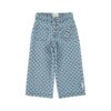 piupiuchick Flare trousers Washed blue denim black hearts
