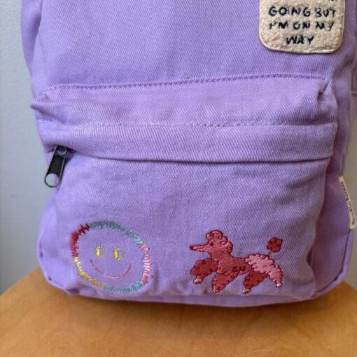 Studio Noos Lilac Washed Cotton Midi Backpack - Afbeelding 3