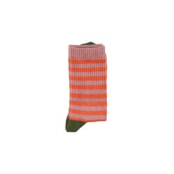 Piupiuchick Socks Pink & orange stripes