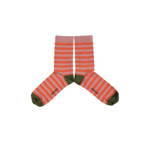 Piupiuchick Socks Pink & orange stripes