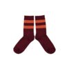 Piupiuchick Socks Bordeaux orange stripes
