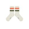Piupiuchick Socks Ecru green & orange stripes