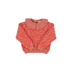 piupiuchick Knitted sweater collar Pink animal print