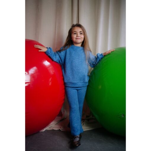 Daily Brat - Poppy Glitter pants glorious blue - Afbeelding 2