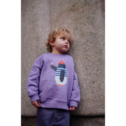 Daily Brat - Waddles Pinguin sweater lavender - Afbeelding 2