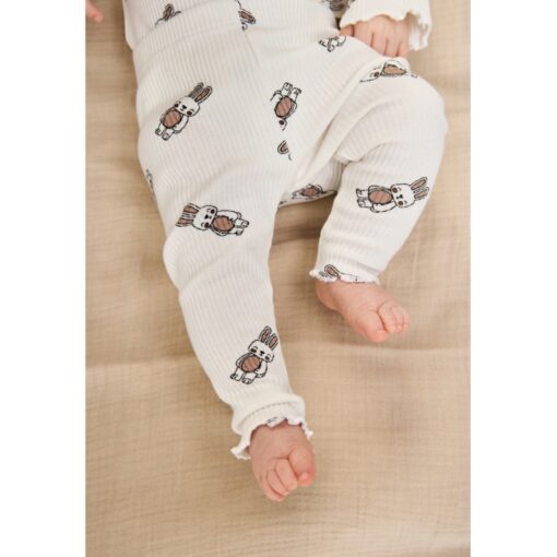 THE NEW Pippa Rib Leggings Cloud Dancer - Afbeelding 2
