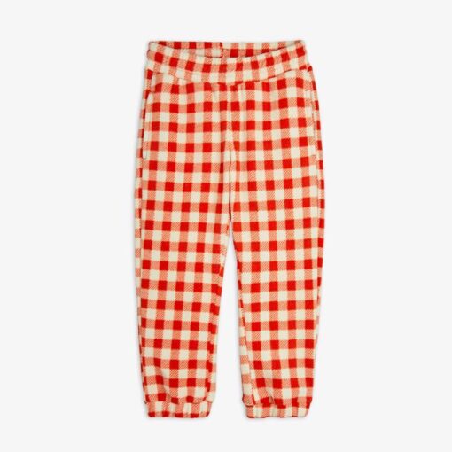 Mini Rodini Gingham fleece trousers