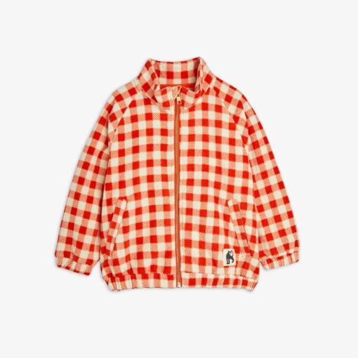 Mini Rodini Gingham fleece jacket