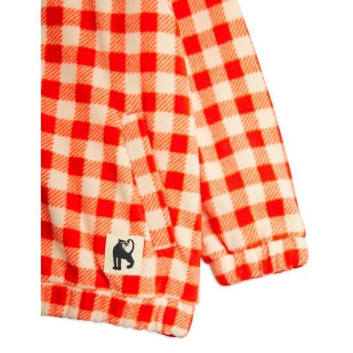 Mini Rodini Gingham fleece jacket - Afbeelding 2