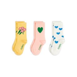 Mini Rodini Alpine Flowers 3-pack socks