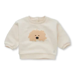 Sproet & Sprout baby sweatshirt moustache dog