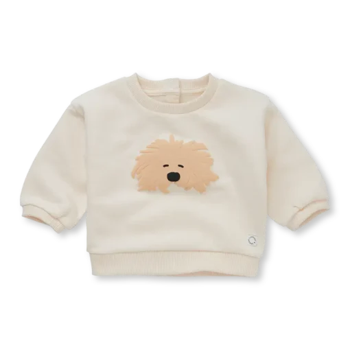 Sproet & Sprout baby sweatshirt moustache dog