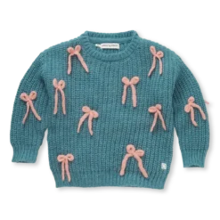 Sproet & Sprout sweater bows shady green