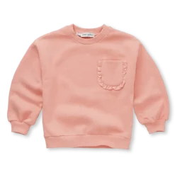 Sproet & Sprout sweater ruffle pocket peach parfait