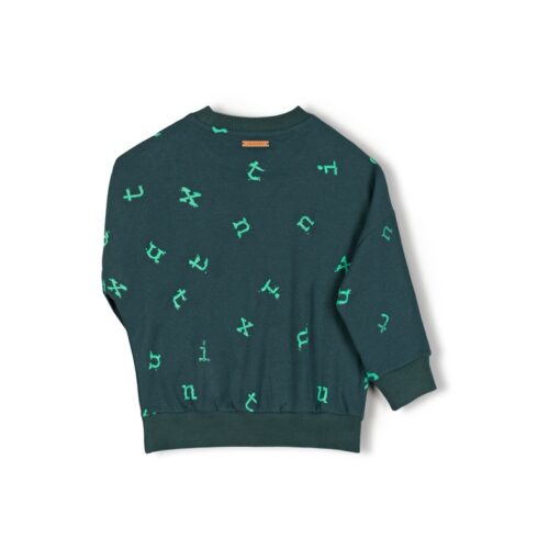 Nixnut Stamp Sweater Moss