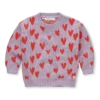 Sproet & Sprout sweater intarsia hearts lavender