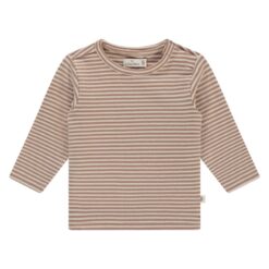 A Tiny Story baby t-shirt long sleeve cookie stripe