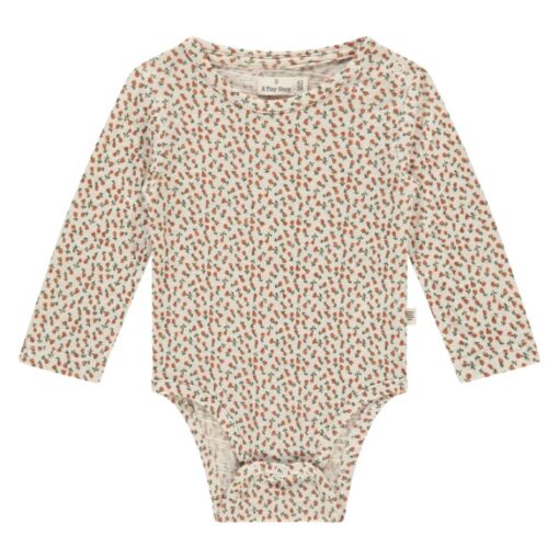 A Tiny Story baby romper flowers snow