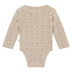 A Tiny Story baby romper flowers snow