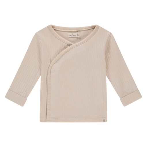 A Tiny Story baby t-shirt long sleeve crossover snow