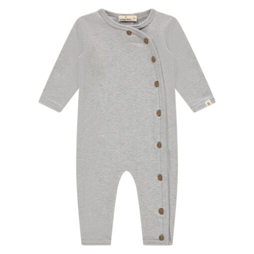 A Tiny Story baby suit long sleeve light grey melange