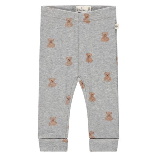 A Tiny Story baby pants bears light grey melange