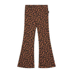 Daily Brat Leopard Flared Pants Hickory Brown