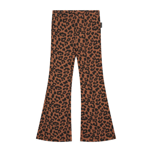Daily Brat Leopard Flared Pants Hickory Brown