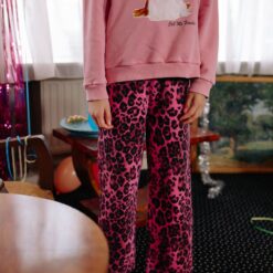 Call Me Frankie Leopard Pants Pink