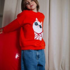 Daily Brat Purrlock Holmes Sweater Red