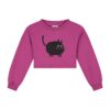 Daily Brat Meows-A-Lot Cropped Sweater Rose Sorbet