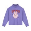 Call Me Frankie Cropped Bunny World Sweater Purple