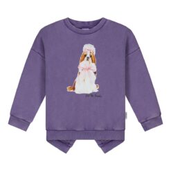 Call Me Frankie Fluffy Dog Sweater Purple