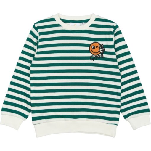 THE NEW Per Sweatshirt Alpine Green Striped