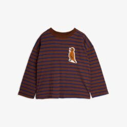 Mini Rodini Striped bird patch tee