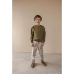 Phil & Phae Loose pants slub graphite stripes