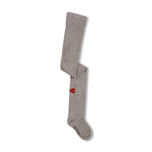 Petit Blush Tights Wing Hearts Grey Melange