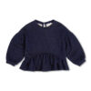 Petit Blush Ruffle Sweater Blue Lurex