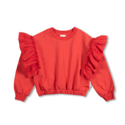 Petit Blush Romantic Ruffle Sweater Cayenne