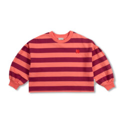 Petit Blush Sweater Stripe Peach Bordeaux