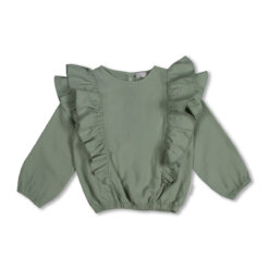Petit Blush Ruffle Blouse Iceberg Green