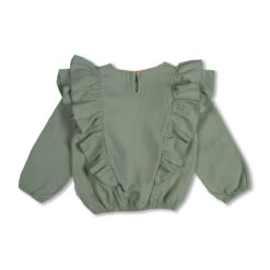 Petit Blush Ruffle Blouse Iceberg Green