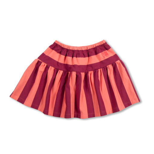 Petit Blush Ruffle Skirt Stripe Peach Bordeaux