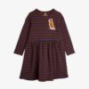 Mini Rodini Stripe bird patch dress