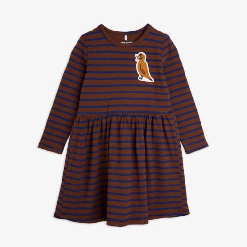 Mini Rodini Stripe bird patch dress