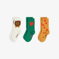 Mini Rodini Bear 3-pack socks