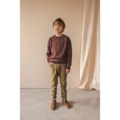 Alternative view of Phil & Phae Twill loose pants dark moss
